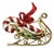 1960s Vintage Boho Chic Americana Candy Cane & Sleigh Christmas Brooch. For Sale