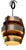 Walnut Veneer and Aluminium Pendant Lamp by Hans-Agne Jakobsson, Sweden, 1960s For Sale