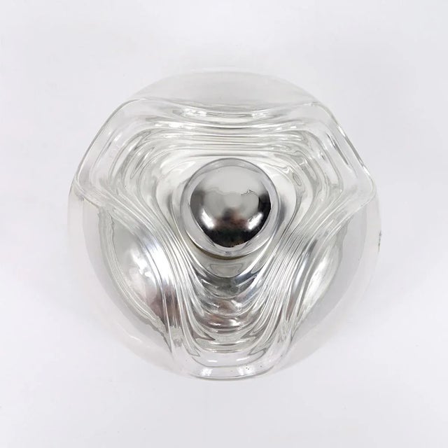 Mid-Century Modern Vintage Glass Sconce by Peill & Putzler For Sale - Image 3 of 9