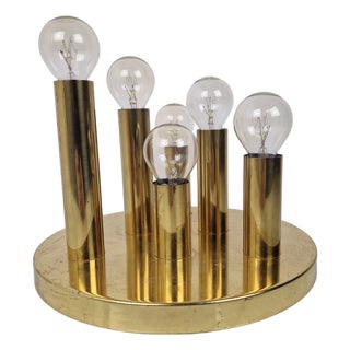 6-Light Flush-Mount attributed to Gaetano Scioliari for Boulanger, Italy, 1970s For Sale