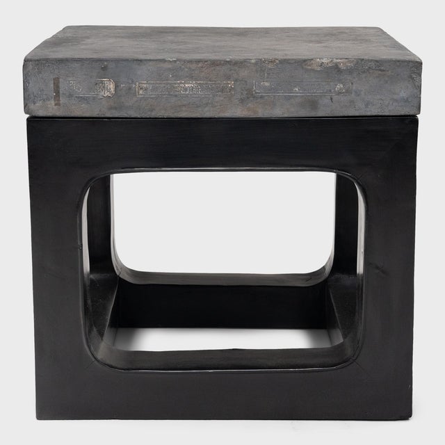 Chinese Golden Brick Side Table, C. 1838 For Sale - Image 4 of 7