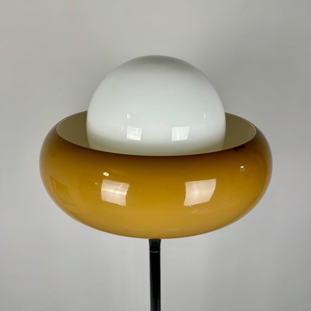 Glass Mid-Century Modern Floor Lamp by Guzzini for Meblo, 1970s For Sale - Image 7 of 8