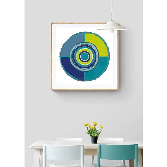 This colorful, mid century inspired fine art print is digitally printed on premium white matte paper. While sold...