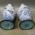 Mid 20th Century Pair of Vintage Chinese Cloisonné Vases | Blue & White Landscape Scene With Calligraphy For Sale - Image 5 of 9