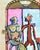 Abstract Late 20th Century Abstract -- Two Figures and Interior by Michael Eggleston For Sale - Image 3 of 5