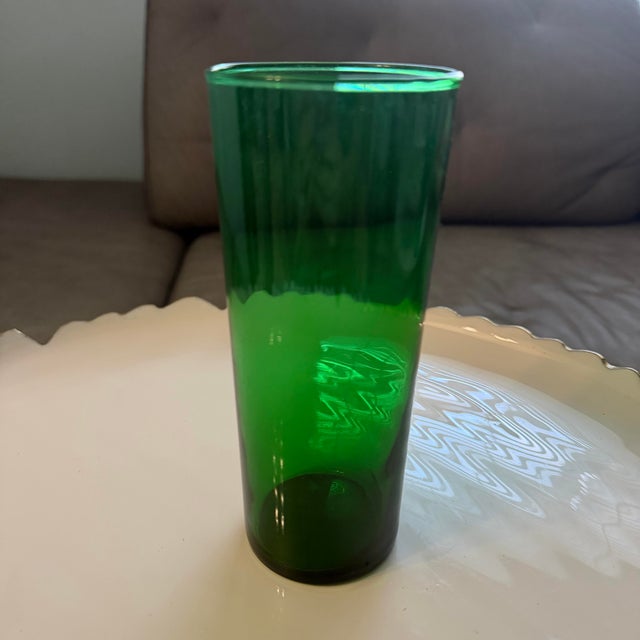 Anchor Hocking 1950s Anchor Hocking Green Burple Water Tumblers - Set of 6 For Sale - Image 4 of 6
