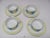 Ceramic Richard Ginori Mid 20th Century Yellow and Teal Flowers 4 Cups and 4 Saucers, Italy- 8 Pieces For Sale - Image 7 of 8