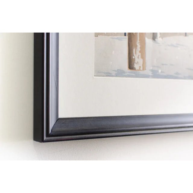 Paper Vintage Framed Signed Original Tomikichiro Tokuriki Woodblock Print For Sale - Image 7 of 10