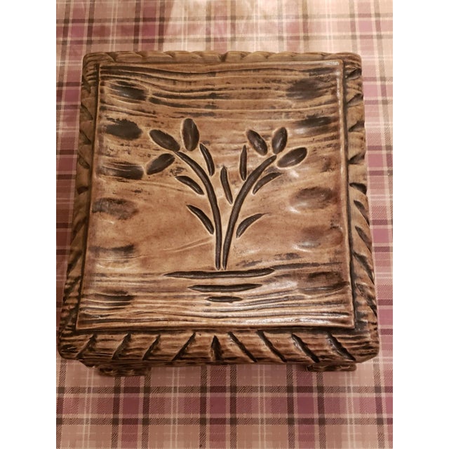 Beautiful Vintage Oversized Porcelain Dresser Box With Lots of Detail and Square Feet. This is a unique dresser box in...