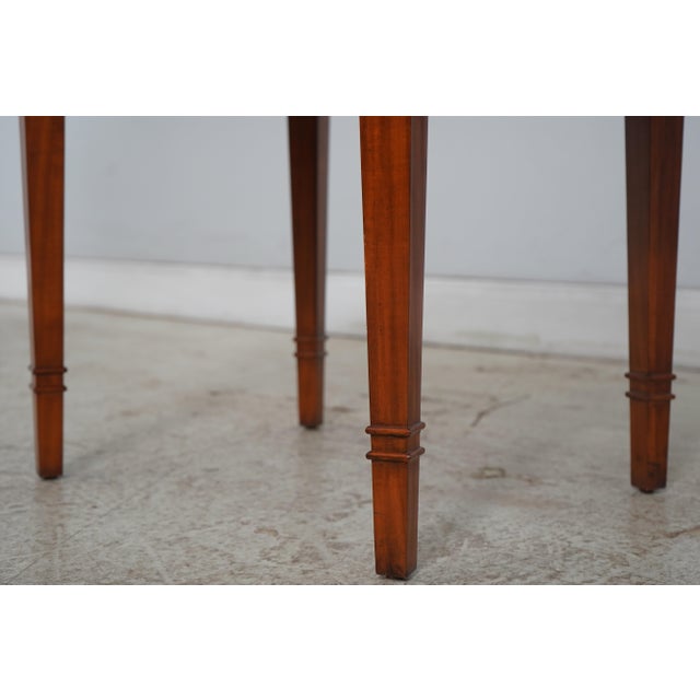 Maitland Smith Mahogany Oval Butlers Table For Sale - Image 9 of 16
