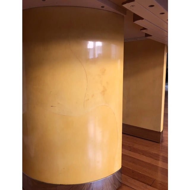 Absolute stunner! This mid-century vellum dining table will take your breath away! Vellum is a gorgeous super-luxe...