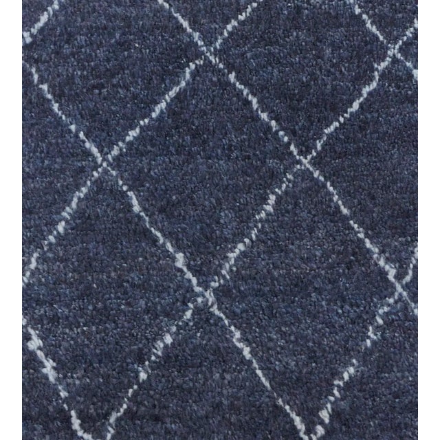 Textile Contemporary Handwoven Moroccan Inspired Wool Rug For Sale - Image 7 of 8