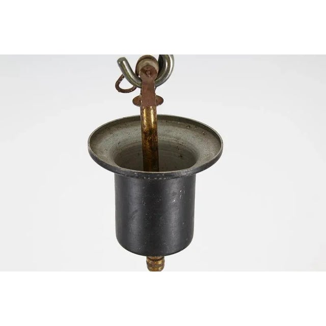 Mid-Century Modern Italian Suspension Lamp in Wood and Frosted Glass, 1960s For Sale - Image 9 of 14