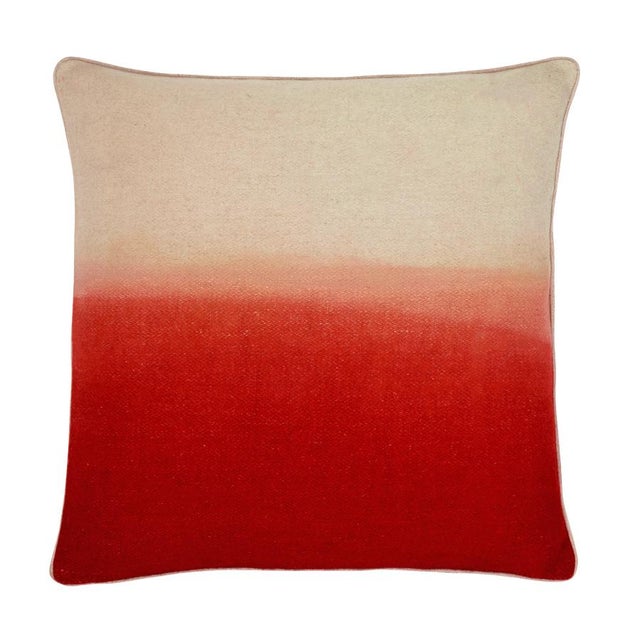 Modern Burnt Orange Ombre Wool Felt Pillow 22x22 Chairish