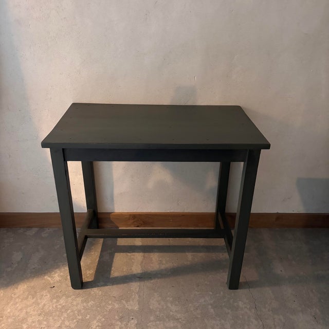 Wood Side Table in Green Patinated Bronze For Sale - Image 7 of 7