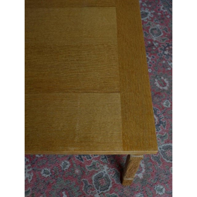 Wood Carved Oak Square Coffee Table by Henning Kjaernulf, Denmark, 1950s For Sale - Image 7 of 10