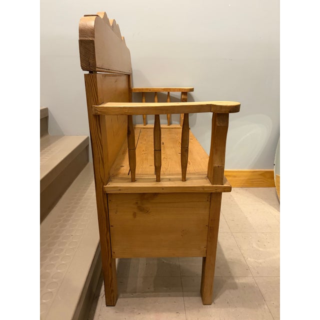 Up for sale in Sunapee Harbor is an adorable Antique English Pine Bench. This bench can seat two but definitely seats one...
