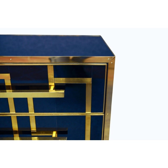 Contemporary Bedside Tables in Sapphire Blue from Justfurnituress SRL, Set of 2 For Sale - Image 3 of 12