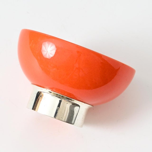 1970s Vintage Orange Ceramic Bowl from Quist, 1970s For Sale - Image 5 of 8