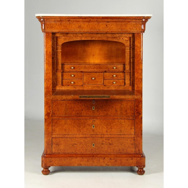Antique Louis-Philippe Secretaire in Ash, 1840 For Sale - Image 3 of 18