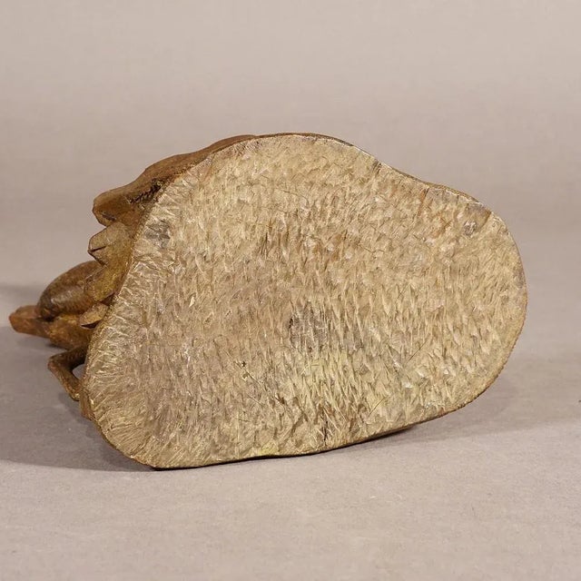 Brown Swiss Carved Wood Chamois Brienz, 1890s For Sale - Image 8 of 9