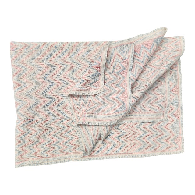 Microstitched Bangladesh Rally Kantha Quilt For Sale