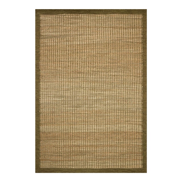 Amber Lewis x Loloi Lilah Natural / Olive 3'-6" x 5'-6" Accent Rug For Sale