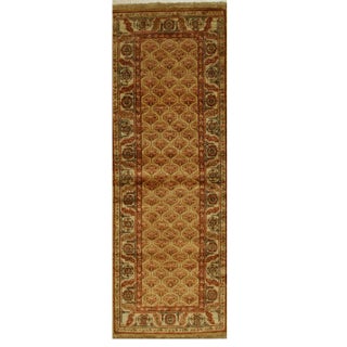 9x12 Giselle Zinnia Brown Geometric Floral Modern Hand Knotted Wool Carpet Rug For Sale