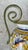 Ceramic Mid 20th Century Hand-Painted Italian Majolica Ceramic Amphora Floor Vase With Caffagiolo Pattern For Sale - Image 7 of 10