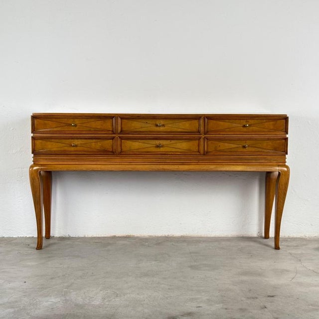 Sculptural Diamond-Front Sideboard by Osvaldo Borsani for ABV, Italy, 1950s For Sale - Image 3 of 18