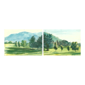 Robert Angeloch Diptych Landscape Painting - Set of Two