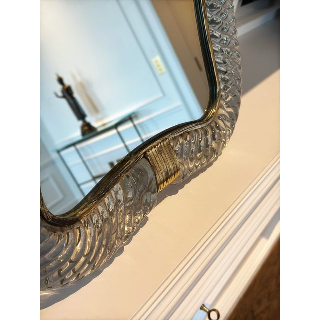 Murano Glass Vanity Mirror by Barovier and Toso, Italy, 1940s For Sale - Image 9 of 10