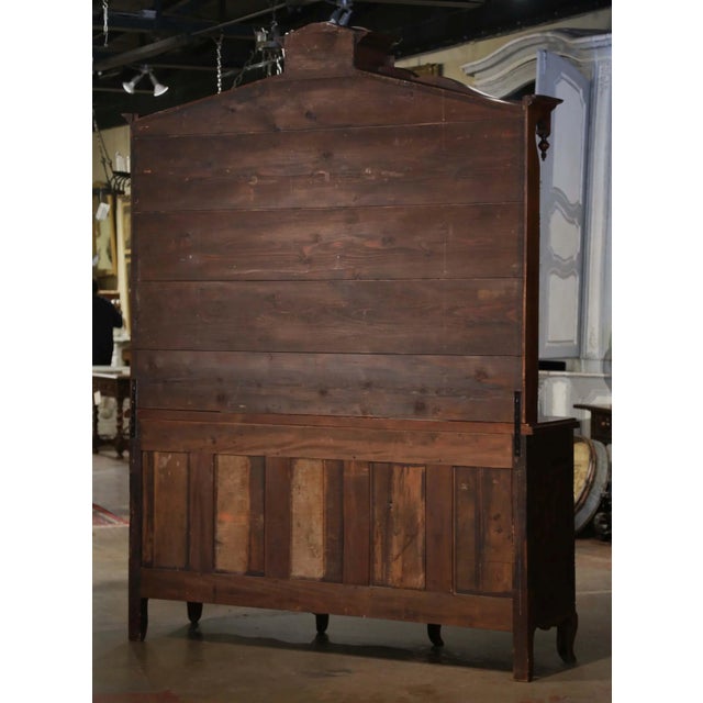 19th Century French Bressan Walnut Burl Buffet À Horloge Vaisselier For Sale - Image 12 of 12