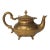 Vintage Middle Eastern Etched Brass Teapot For Sale