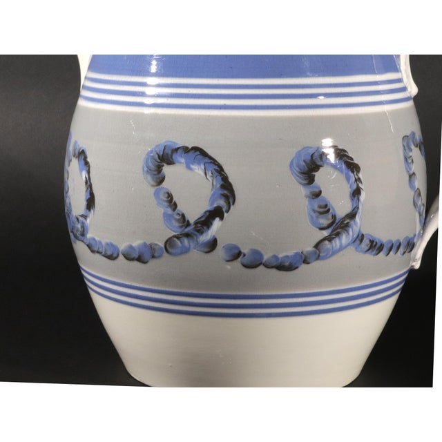 Ceramic English Pearlware Mocha Earthworm Jug, Staffordshire or Northern England For Sale - Image 7 of 10