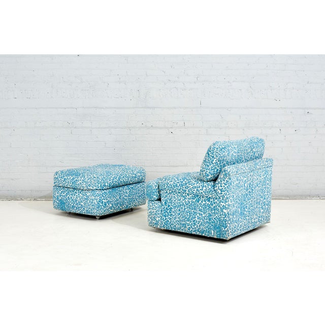 Directional Lounge Chair and Ottoman, 1980 For Sale - Image 4 of 9