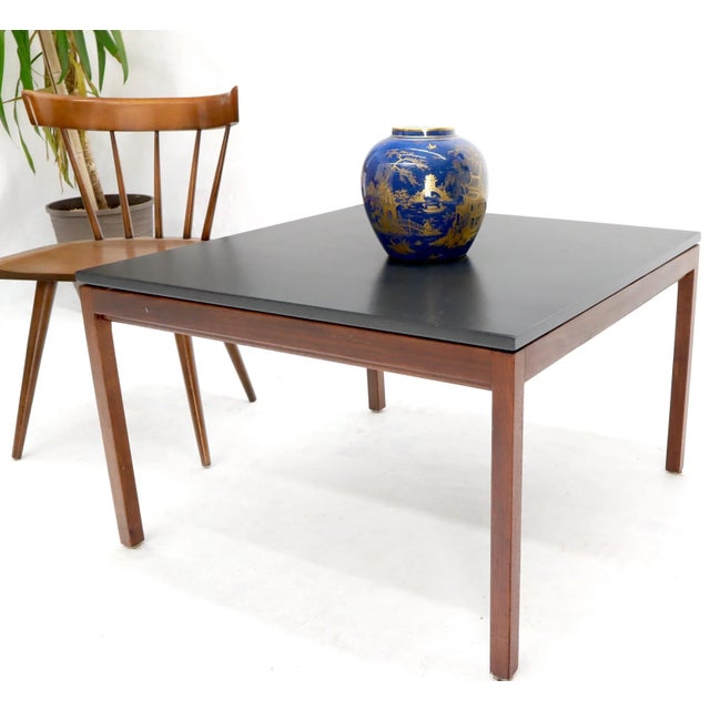 Mid 20th Century Square Slate Top Walnut Base Coffee Table by Jens Risom For Sale - Image 5 of 13