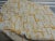 Vintage Yellow and Natural MCM Pattern Barkcloth Fabric Fragment Size: 46”W x 45”long