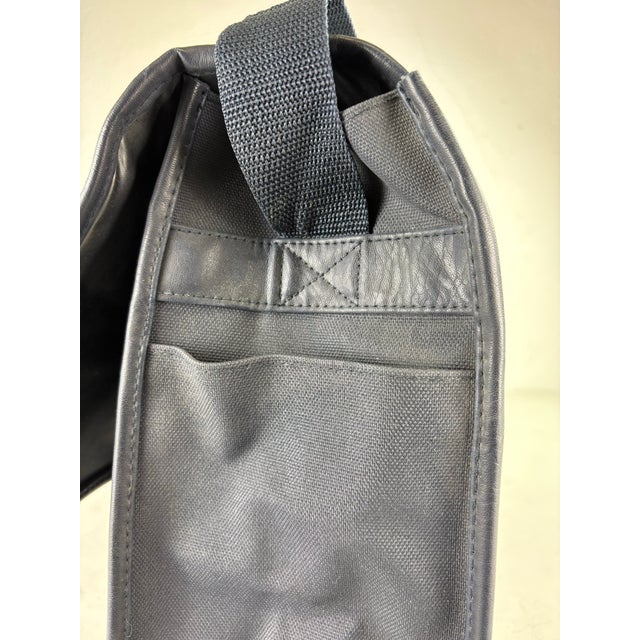 Yves Saint Laurent Mid-Century, Leather and Canvas Satchel For Sale - Image 10 of 11