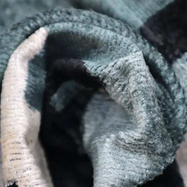 Contemporary Black Gray Velvet Throw Pillow & Down Insert For Sale - Image 11 of 11