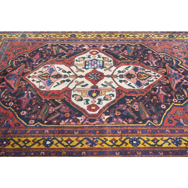 Antique Bakhtiari Rug 5'0'' X 6'4'' For Sale - Image 9 of 11