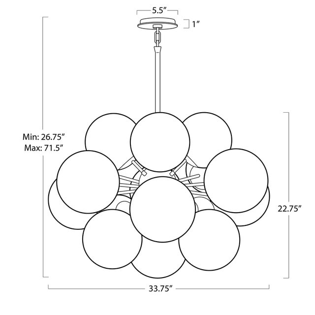 Brass Shine Globe Chandelier, Natural Brass with Swirl Glass For Sale - Image 8 of 9