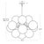 Brass Shine Globe Chandelier, Natural Brass with Swirl Glass For Sale - Image 8 of 9