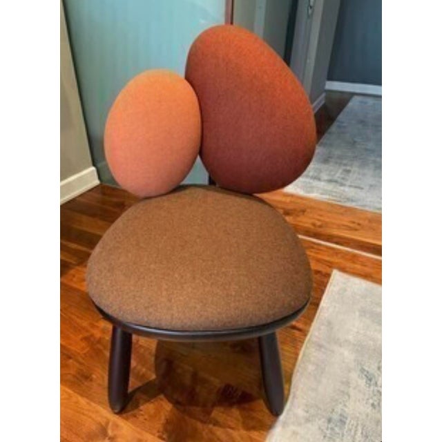 Roche Bobois Authentic Roche Bobois Sculptural Upholstered Accent Lounge Chair For Sale - Image 4 of 5