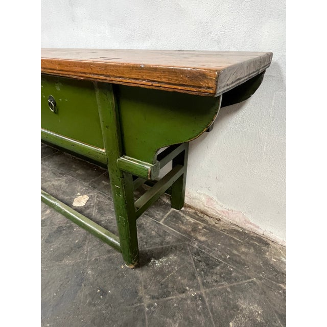 Wood Vintage Provincial Dongbei Altar Table Console For Sale - Image 7 of 9