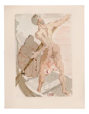 Salvador Dali, Charon, 1964, Original Woodcut