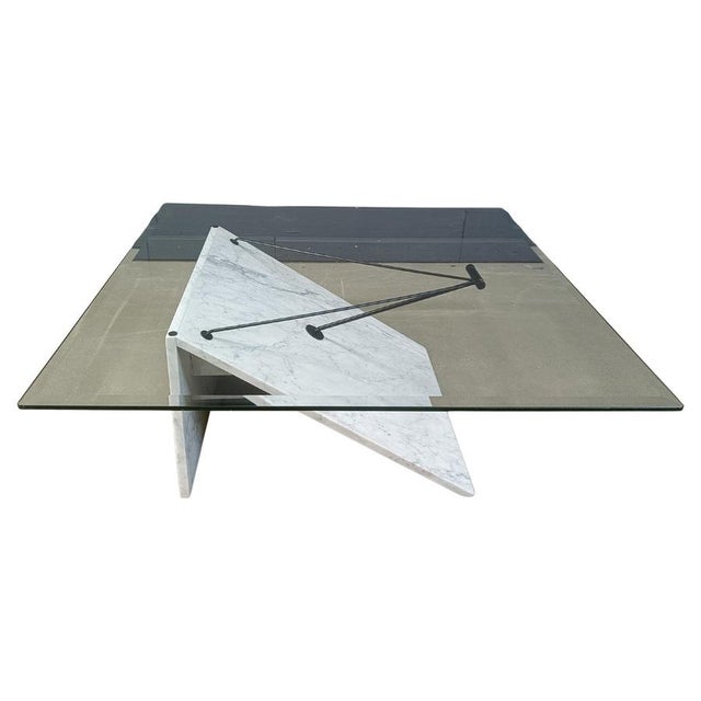 Postmodern Italian Marble Coffee Table, 1980s For Sale - Image 9 of 9