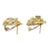 Vintage 14k Yellow Gold Diamond Sea Shell Earrings, A Pair For Sale - Image 4 of 9