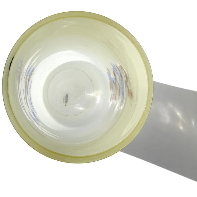 Mid-Century Modern Signed Murano Barbini Vintage Abstract Pattern Scavo Texture Italian Art Glass Cylinder Flower Vase For Sale - Image 3 of 9