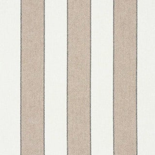 Schumacher Blumont Stripe Indoor & Outdoor Fabric in Stone For Sale